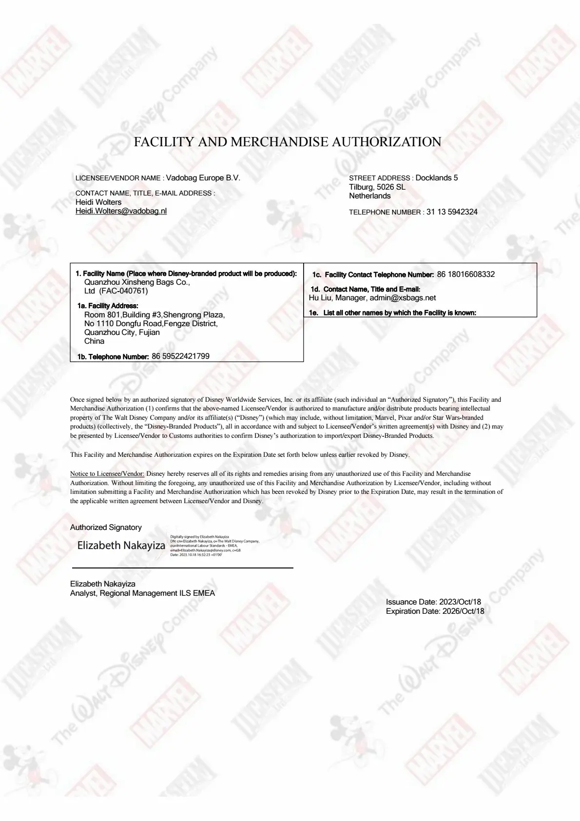 Certification